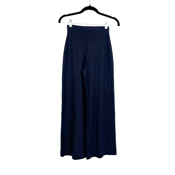 Ripley Rader Navy Ponte Knit Wide Leg Cropped High Waisted Stretchy Pants 1 XS - Picture 3 of 6